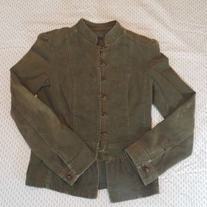 Zara Basics Peacoat Jacket Wooden Buttons